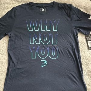 Nike “Why Not You” youth T-shirt Iconic 3 Brand Russell Wilson, New with Tags